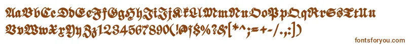 ScribbledfrakturXheavy-Schriftart – Braune Schriften auf weißem Hintergrund