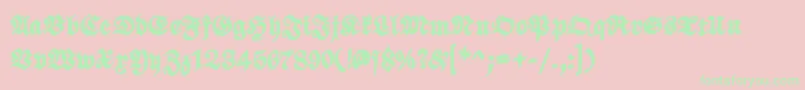 ScribbledfrakturXheavy Font – Green Fonts on Pink Background