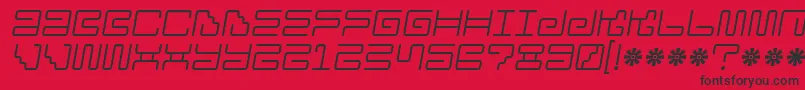 Ironlounge2-Schriftart – Schwarze Schriften auf rotem Hintergrund