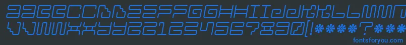 Ironlounge2 Font – Blue Fonts on Black Background