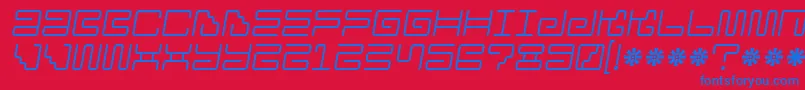 Ironlounge2 Font – Blue Fonts on Red Background