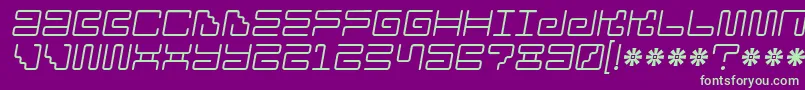 Ironlounge2 Font – Green Fonts on Purple Background