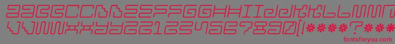 Ironlounge2-Schriftart – Rote Schriften auf grauem Hintergrund