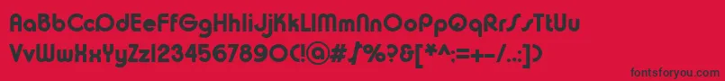 ChuckwarrenDesignsh Font – Black Fonts on Red Background