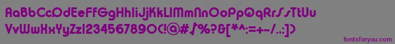Шрифт ChuckwarrenDesignsh – фиолетовые шрифты на сером фоне