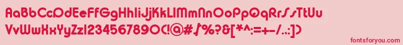 ChuckwarrenDesignsh Font – Red Fonts on Pink Background