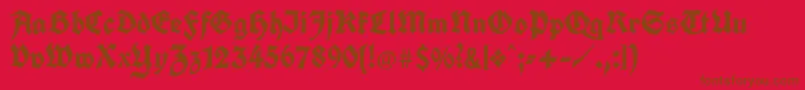 KochFrakturUnz1a Font – Brown Fonts on Red Background