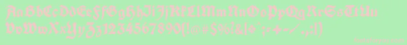 KochFrakturUnz1a Font – Pink Fonts on Green Background