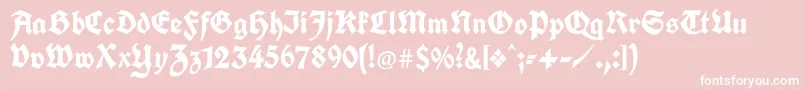 KochFrakturUnz1a Font – White Fonts on Pink Background