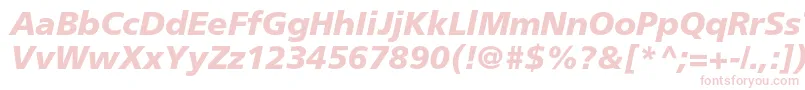 フォントFrutigerltstdBlackitalic – ピンクのフォント