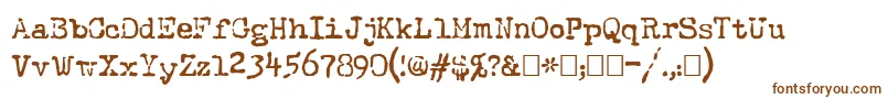 Шрифт IntersiderealQuest – коричневые шрифты на белом фоне
