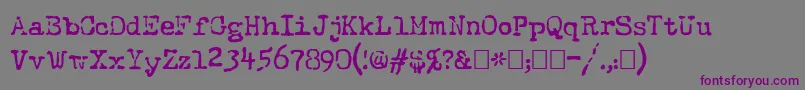 Шрифт IntersiderealQuest – фиолетовые шрифты на сером фоне