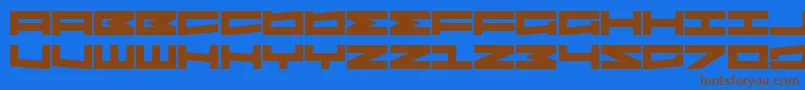 SovereignState Font – Brown Fonts on Blue Background