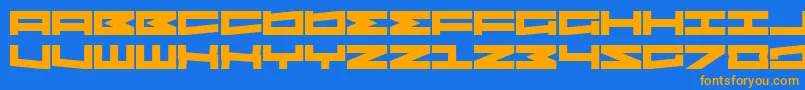 SovereignState Font – Orange Fonts on Blue Background