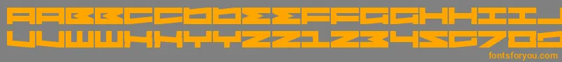 SovereignState Font – Orange Fonts on Gray Background
