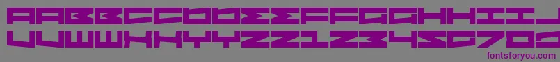 フォントSovereignState – 紫色のフォント、灰色の背景