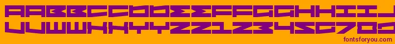 SovereignState Font – Purple Fonts on Orange Background
