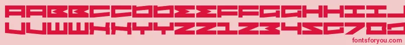 SovereignState Font – Red Fonts on Pink Background