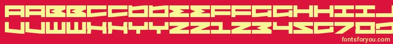 フォントSovereignState – 黄色の文字、赤い背景