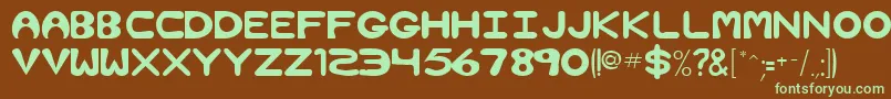 BrigetteRegular Font – Green Fonts on Brown Background