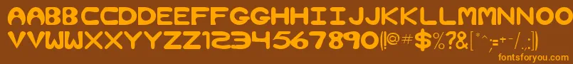 BrigetteRegular Font – Orange Fonts on Brown Background