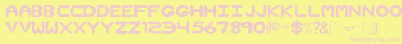 BrigetteRegular Font – Pink Fonts on Yellow Background