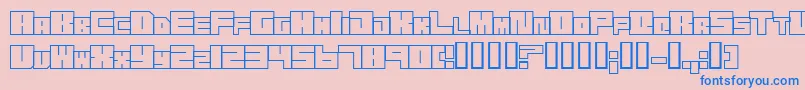 Trans Font – Blue Fonts on Pink Background