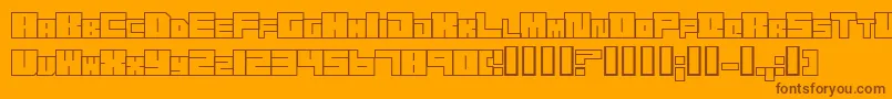 Lisätietoja Trans-fontista Trans-fontti – ruskeat fontit oranssilla taustalla