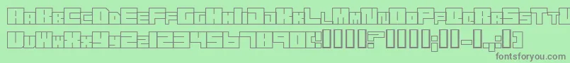フォントTrans – 緑の背景に灰色の文字