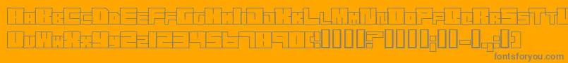 Lisätietoja Trans-fontista Trans-fontti – harmaat kirjasimet oranssilla taustalla