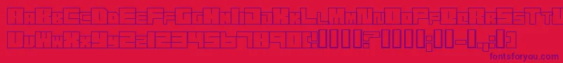 Trans Font – Purple Fonts on Red Background
