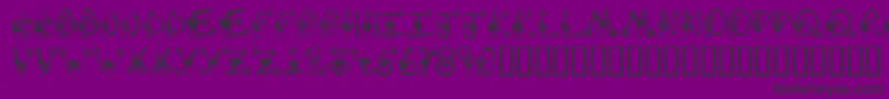 Sunflowers-Schriftart – Schwarze Schriften auf violettem Hintergrund