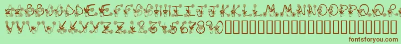 Sunflowers Font – Brown Fonts on Green Background