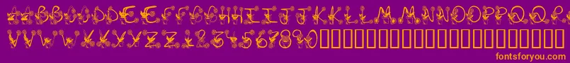 More about Sunflowers Font Sunflowers Font – Orange Fonts on Purple Background