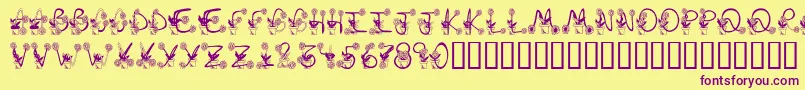 More about Sunflowers Font Sunflowers Font – Purple Fonts on Yellow Background
