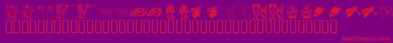 KrChristmasAngels Font – Red Fonts on Purple Background