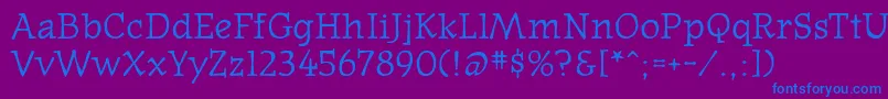 Oldnews Font – Blue Fonts on Purple Background