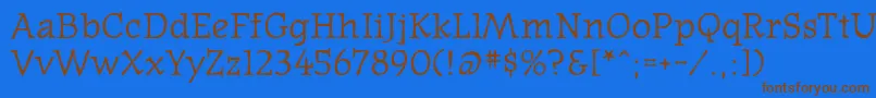 Oldnews Font – Brown Fonts on Blue Background