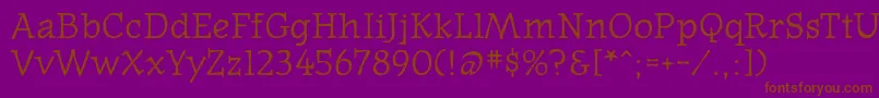 Oldnews Font – Brown Fonts on Purple Background