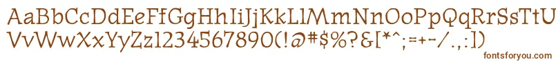 Czcionka Oldnews – brązowe czcionki na białym tle