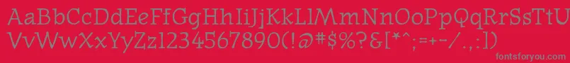 Oldnews Font – Gray Fonts on Red Background