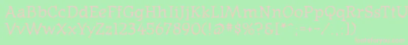 Oldnews Font – Pink Fonts on Green Background