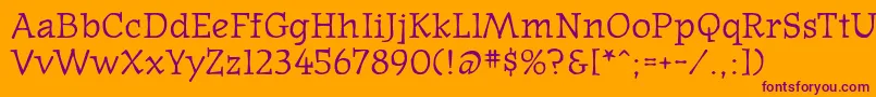 Oldnews Font – Purple Fonts on Orange Background