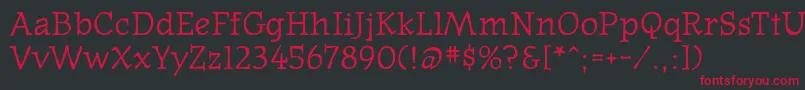 Oldnews Font – Red Fonts on Black Background