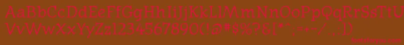 Oldnews Font – Red Fonts on Brown Background