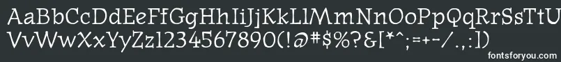 フォントOldnews – 黒い背景に白い文字