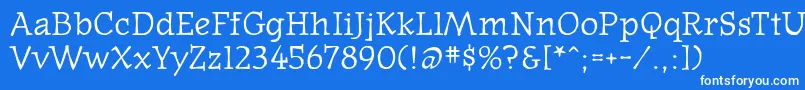 Oldnews Font – White Fonts on Blue Background