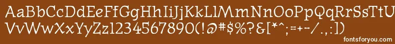 Шрифт Oldnews – белые шрифты на коричневом фоне