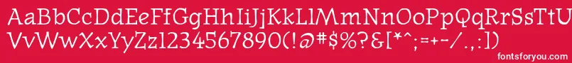 Czcionka Oldnews – białe czcionki na czerwonym tle