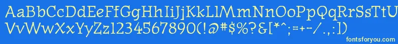 Czcionka Oldnews – żółte czcionki na niebieskim tle